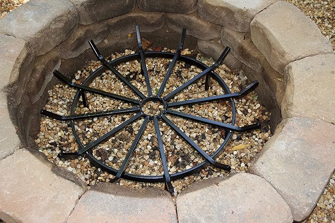SteelFreak Wagon Wheel Firewood Grate for Fire Pit - Made in The USA (28 Inch)