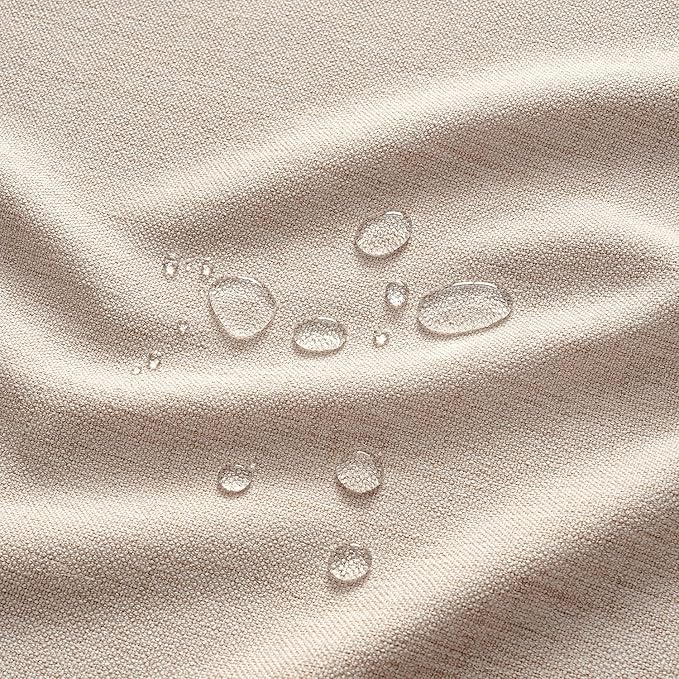 MIULEE Natural Linen Polyester Tablecloth 60x84 Inch Spring Rectangle Table Cloth Waterproof,Stain Resistant & Wrinkle Resistant for Dining Party Wedding