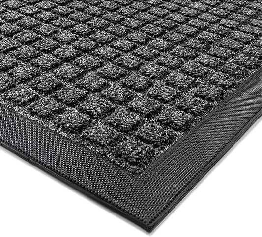 Front Door Mat Outside Entrance, 6' x 4' Heavy Duty Indoor Outdoor Door Mats for Entryway, All Season Weather Outdoor Doormat, Natural Rubber Non Slip Welcome Mats for Front Door