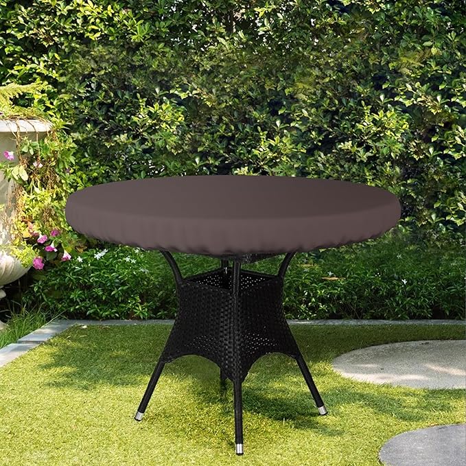 Covers & All Round Table Top Cover, 18 Oz Heavy Duty Waterproof UV & Weather Resistant Patio Table Cover, Outdoor Table Cover for Patio Outdoor Furniture & Coffee Table (41" Dia x 4 H Inches, Coffee)