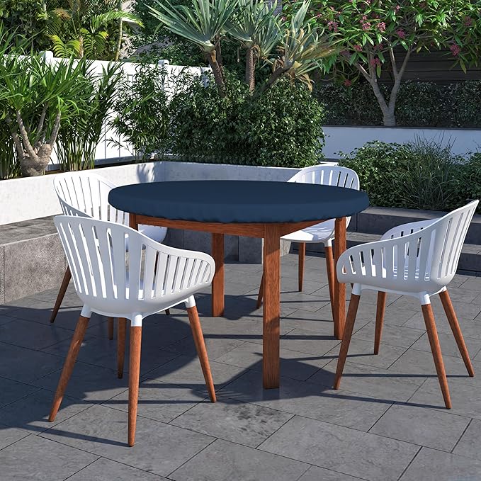 Covers & All Round Table Top Cover, 12 Oz Waterproof UV & Weather Resistant Patio Table Cover, Outdoor Table Cover for Patio Outdoor Furniture & Coffee Table (36" Dia x 4" H Inches, Blue)
