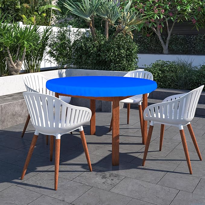 Covers & All Round Table Top Cover, 18 Oz Heavy Duty Waterproof UV & Weather Resistant Patio Table Cover, Outdoor Table Cover for Patio Outdoor Furniture & Coffee Table (41" Dia x 4” H Inches, Blue)