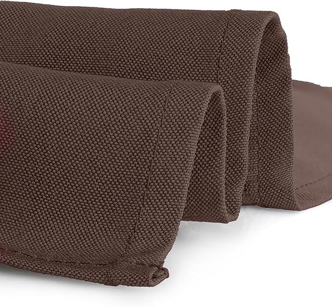 Gee Di Moda Rectangle Tablecloth - 60 x 84 Inch Chocolate Table Cloth for 5 Foot Rectangle Tables - Heavy Duty Washable Fabric - for Holiday Party, Dinner, Weddings, Baby Shower & Events