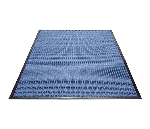 Guardian WaterGuard Indoor/Outdoor Wiper Scraper Floor Mat, Rubber/Nylon, 4'x8', Blue