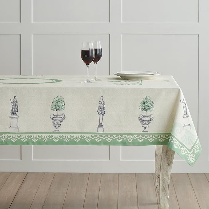 Maison d' Hermine Table Cloth Rectangle Table 100% Cotton 54 x 72 Inches Tablecloth Reusable Decorative for Dining Room, Farmhouse, Home, Party, Festive & Wedding Spring Summer - Jardin Du Roy