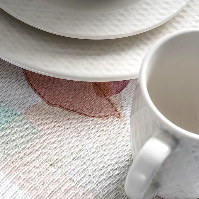 Maison d' Hermine Table Cloth Round Table 100% Cotton 69 Inches Tablecloth Reusable Decorative Everyday Use for Dining Room, Farmhouse, Home, Party, Festive & Wedding Spring Summer - Summer Picnic