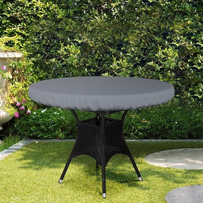 Covers & All Round Table Top Cover, 12 Oz Waterproof UV & Weather Resistant Patio Table Cover, Outdoor Table Cover for Patio Outdoor Furniture & Coffee Table (41" Dia x 4" H Inches, Gray)