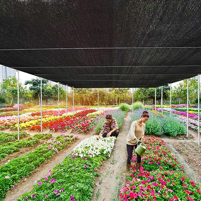 Shade Cloth - 70-90% Sunblock Net for Garden Patio,Shade Sails for Plants Greenhouse Outdoor Pergola Lawn Swimming Sun Shade Cloths for Kennel Chicken Coop Easier to Hang Shade Net Cover…