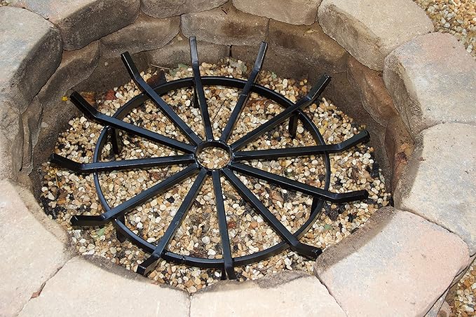 SteelFreak Wagon Wheel Firewood Grate for Fire Pit - Made in The USA (40 Inch)