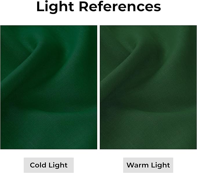 D'Moksha Homes Linen Forest Green Table Runner 90 Inches Long - 100% Pure Linen 14 x 90 Inch Table Runner for Dining, Winter, Holiday - Machine Washable
