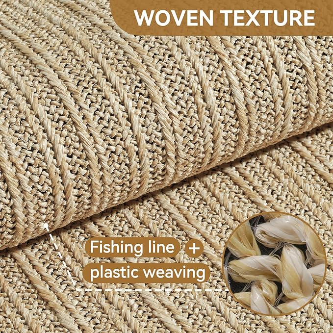 Front Door Mat 31"x47", Heavy Duty Waterproof Dirt Trapping Non-Slip Doormats, Low Profile Entrance Mats for Front Indoor/Outdoor, Brown