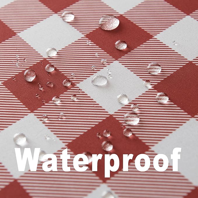 Waterproof Checkered Tablecloth Fabric - Rectangle 58x84 Inch Classic Gingham Buffalo Plaid Table Cloth for Indoor/Outdoor Use - Washable Table Cover for Kitchen, BBQs, and Parties