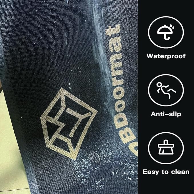 YDB Custom Doormat Commercial Floor Mat Personalized Area Rug Any Size Color Logo Shape Pattern Indoor and Outdoor Washable Entrance Mat Entryway Welcome Non-Slip Mat Durable Wear Resistance Rug