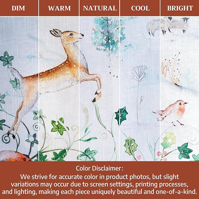 Maison d' Hermine Table Cloth Rectangle Table 100% Cotton 60 x 120 Inches Fall Tablecloth Reusable Everyday Use for Thanksgiving Christmas Decorations Dining Farmhouse Party (Snowy World)