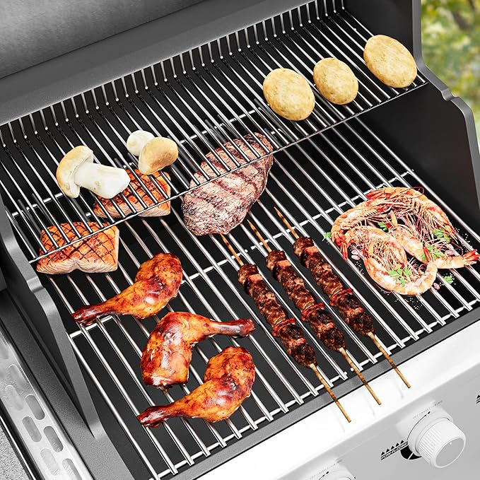 15 inch Cooking Grid Grate for Weber Spirit 200 210 with Side Control, Spirit 500, Genesis Silver A, Grill Replacement Parts for Kenmore, Weber 7521 7522 7523 65904 65905, Stainless Steel Grill Grate