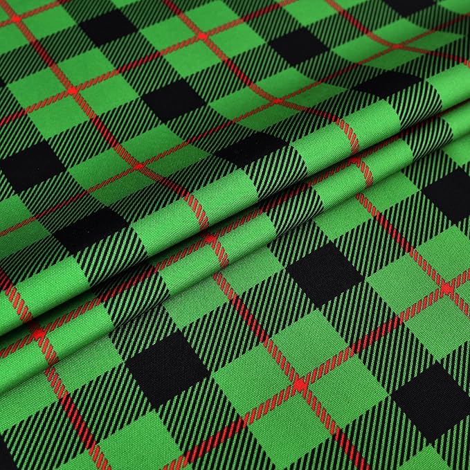 Gingham Plaid Tablecloth - Rectangular 58x102 Inch Water Resistant St Patricks Table Cloth for Indoor/Outdoor Use - Seasonal Irish Christmas Table Cover for Kitchen, Picnics, and Parties