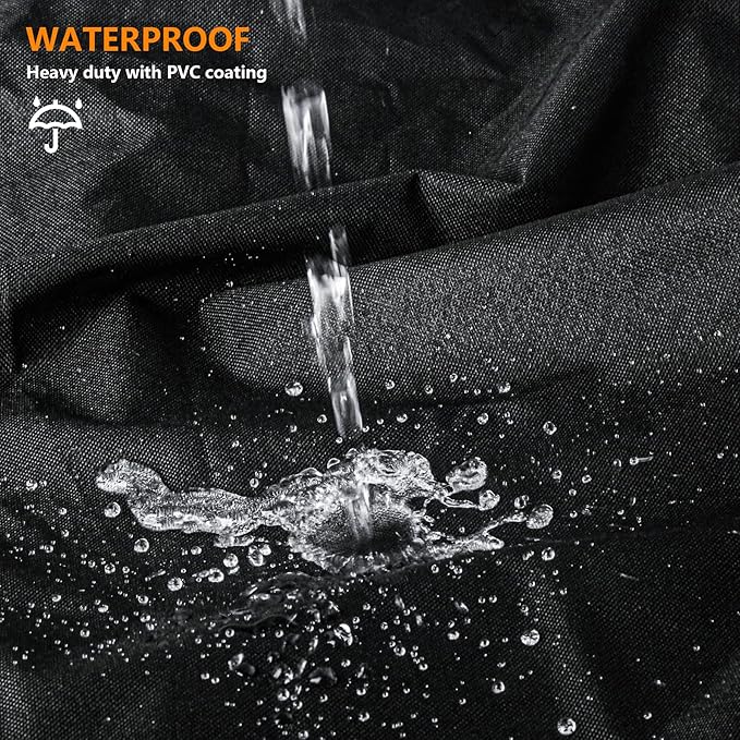 Vertical Smoker Cover For Pit Boss Pellet Smoker 4/5/7 Series,Pro Series 4 Grill Cover Compatible With PBV4PS1,PBV5PW1,PBV4PS2, PBV5P1,73550,73040,73752,PB10739,Weather-Resistant Zipper Design (Black)