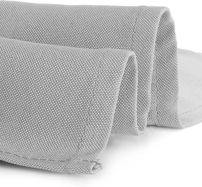 Gee Di Moda Rectangle Tablecloth - 90 x 132 Inch Silver Table Cloth for 6 Foot Tables with Floor-Length Drop - Heavy Duty Washable Fabric for Holiday Party, Dinner, Weddings & Baby Shower