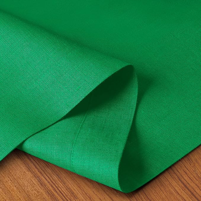 D'Moksha Homes Linen Kelly Green Table Runner 144 Inches Long - 100% Pure Linen Extra Long Table Runner 14 x 144 Inch for Winter, Holiday - Machine Washable