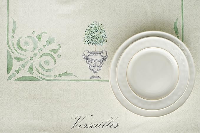 Maison d' Hermine Table Cloth Rectangle Table 100% Cotton 54 x 72 Inches Tablecloth Reusable Decorative for Dining Room, Farmhouse, Home, Party, Festive & Wedding Spring Summer - Jardin Du Roy