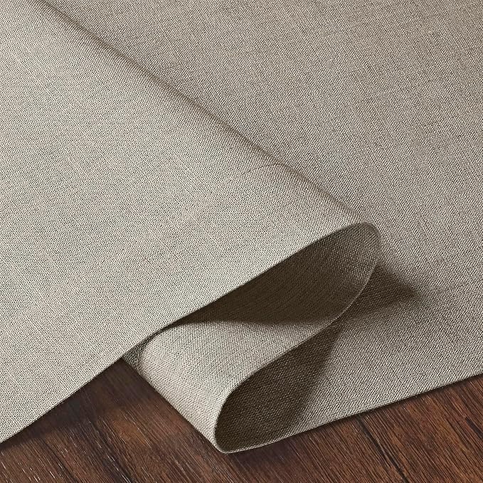 D'Moksha Homes Linen Natural Table Runner 36 Inches - 100% Pure Linen Small Table Runner 14 x 36 Inch for Dresser, Coffee Tables, Valentines, Holiday - Machine Washable