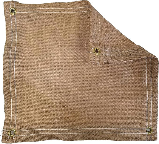 8 Ft. x 12 Ft. Tan Privacy Shade Mesh Tarp