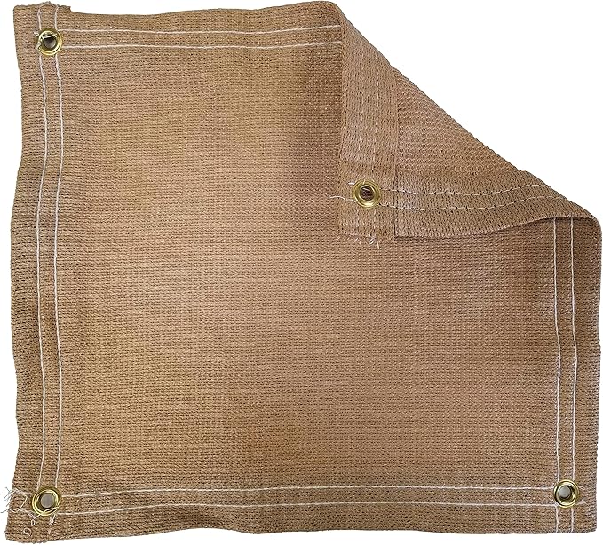 8 Ft. x 15 Ft. Tan Privacy Shade Mesh Tarp