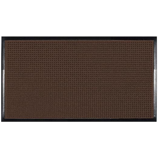 Guardian WaterGuard Indoor/Outdoor Wiper Scraper Floor Mat, Rubber/Nylon, 3'x12', Brown