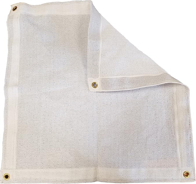 8 Ft. x 15 Ft. White Privacy Shade Mesh Tarp