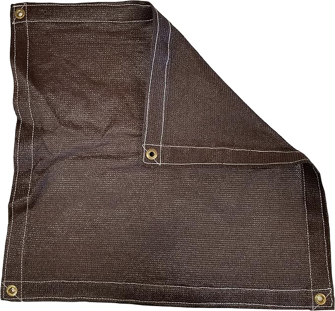 8 Ft. x 20 Ft. Brown Privacy Shade Mesh Tarp