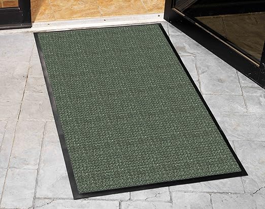 Guardian WaterGuard Indoor/Outdoor Wiper Scraper Floor Mat, Rubber/Nylon, 3'x20', Green